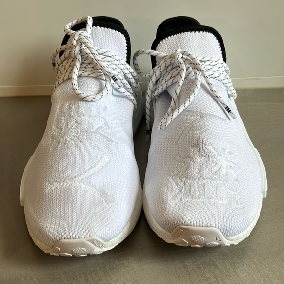 Adidas x Pharrell NMD Human Race Cloud White Sneakers - Picture 3 of 12